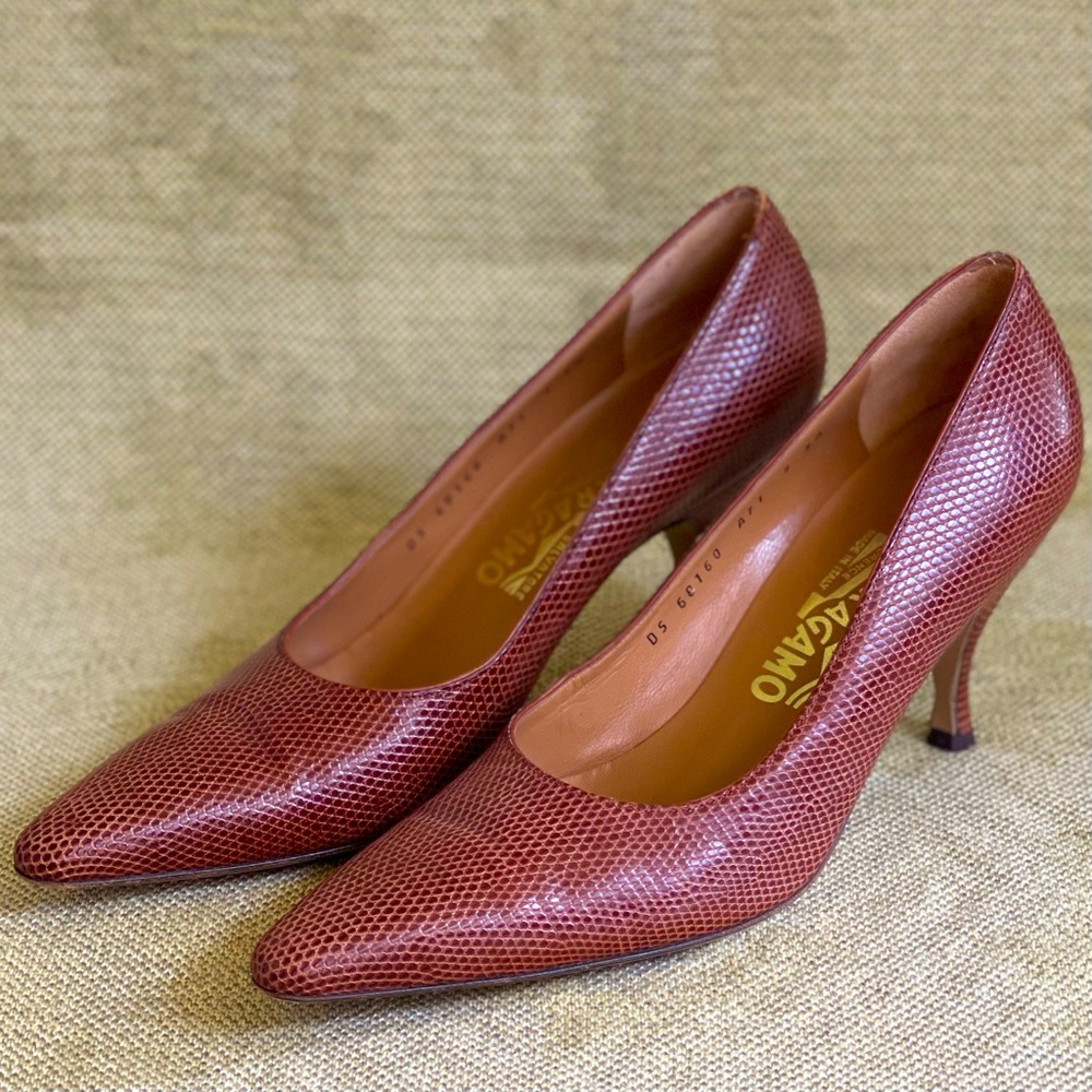 Ferragamo Snakeskin Heel